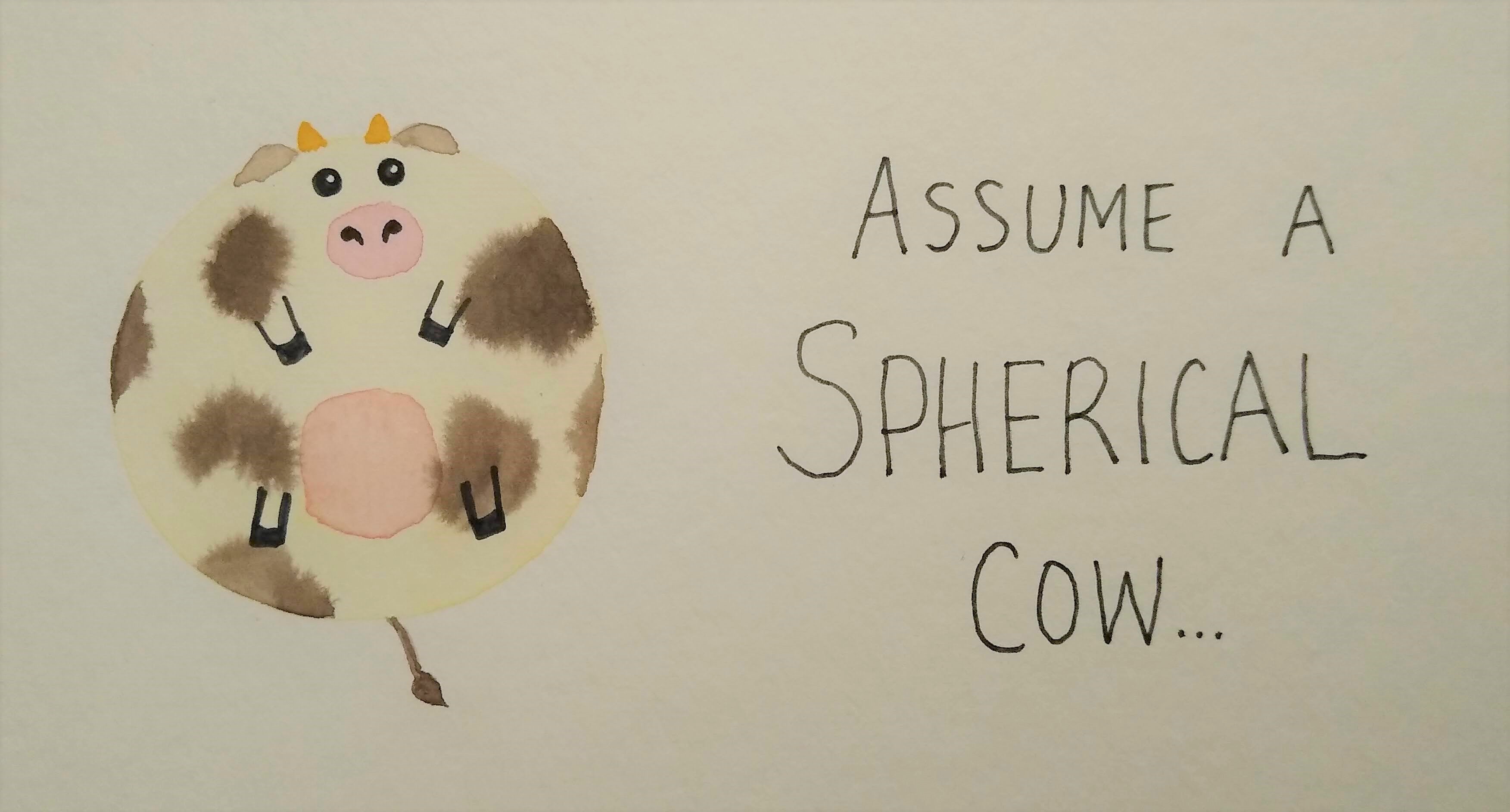 A spherical cow.